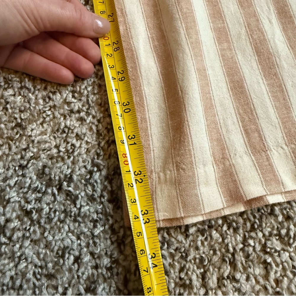 Mary Lawless Lee X Splendid Striped Linen Blend Wide Leg Pants Women’s Size L - Picture 9 of 14